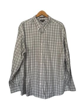 Eddie Bauer Button Down Shirt Wrinkle Free Relaxed Fit Checkered Men’s 2XL